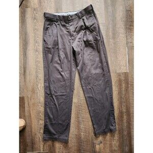 Haggar Mens 34x32 brown pleated dress pants